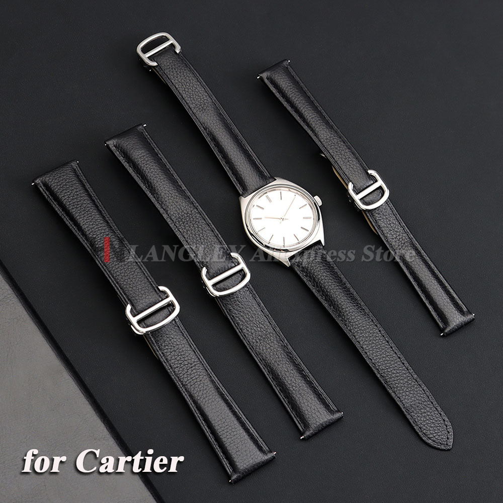 Men'S Accessories London - Genuine Leather Watch Strap for Cartier