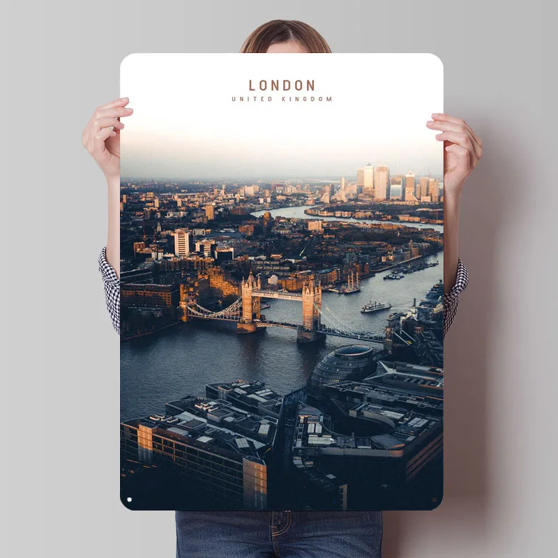 Men'S Accessories London - London Sign Famous City Metal Poster
