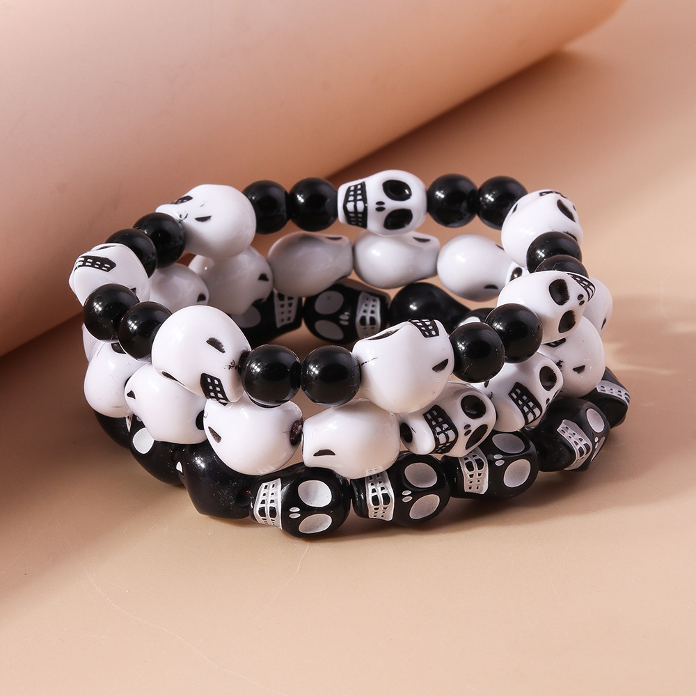 Halloween Punk Round Beads Res - Men Accessories Ring And Bracelet recension och pris