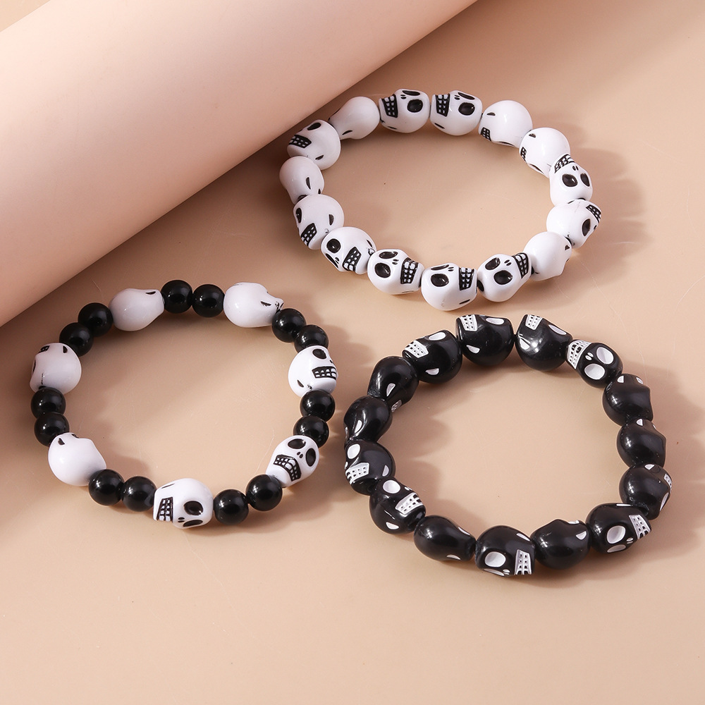 Halloween Punk Round Beads Res - Men Accessories Ring And Bracelet recension och pris