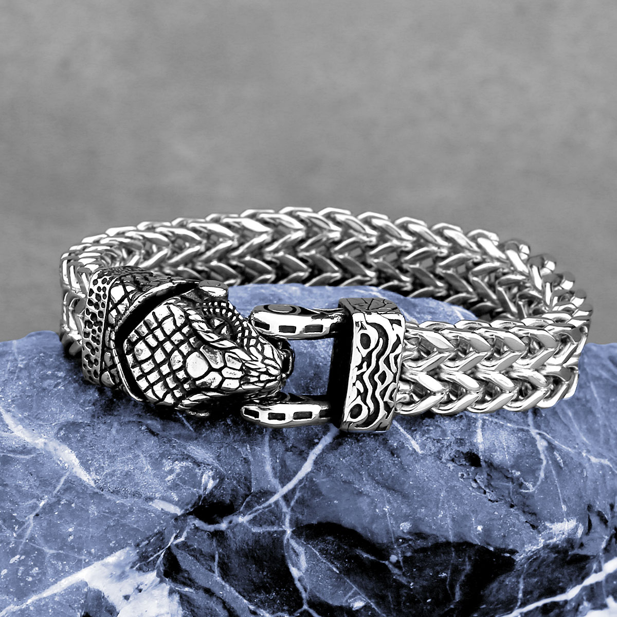 New Design Viking Snake Head M - Men Accessories Ring And Bracelet recension och pris