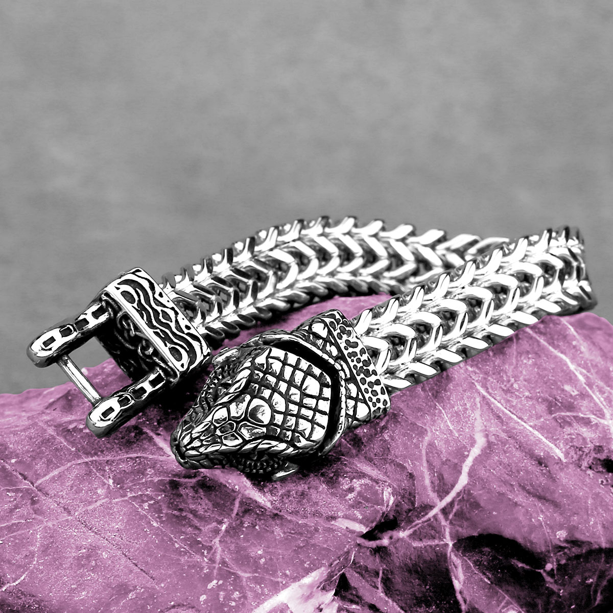 New Design Viking Snake Head M - Men Accessories Ring And Bracelet recension och pris