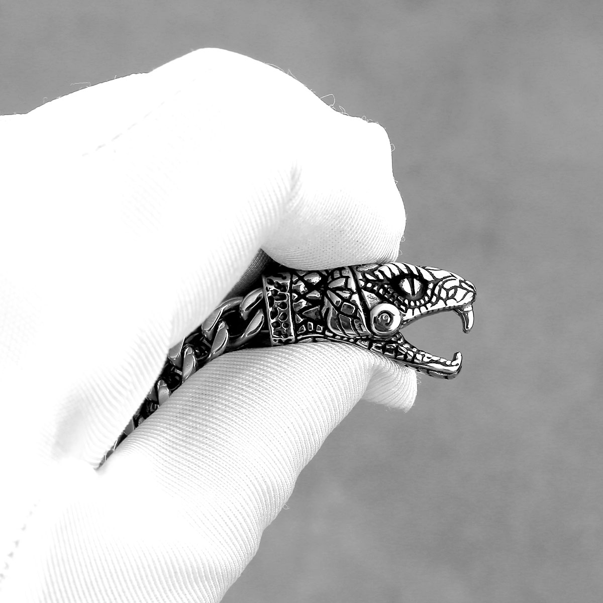 New Design Viking Snake Head M - Men Accessories Ring And Bracelet recension och pris