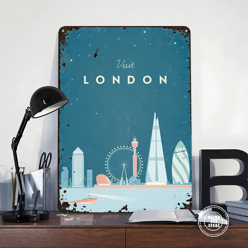 London Metal Poster Custom Wal - Men'S Accessories London recension och pris