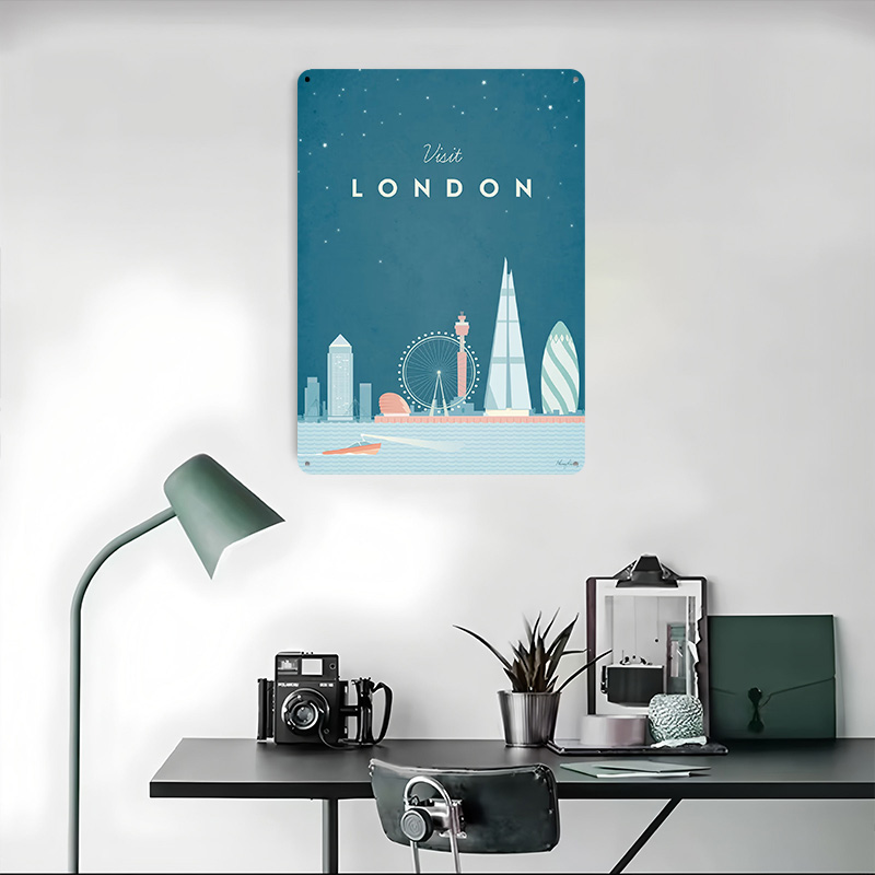 London Metal Poster Custom Wal - Men'S Accessories London recension och pris
