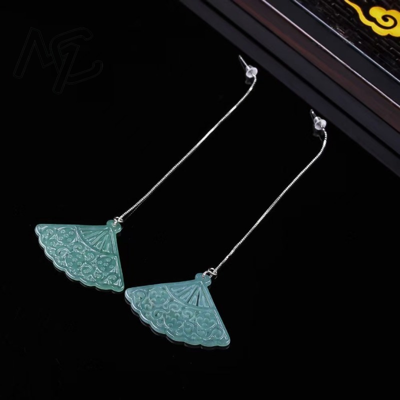 Natural Blue Water Emerald Jad - Men'S Accessories Drop Shipping recension och pris