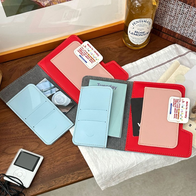 Ins Color Block Passport Holde - Men'S Accessories Wallet recension och pris