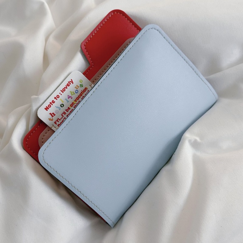Ins Color Block Passport Holde - Men'S Accessories Wallet recension och pris