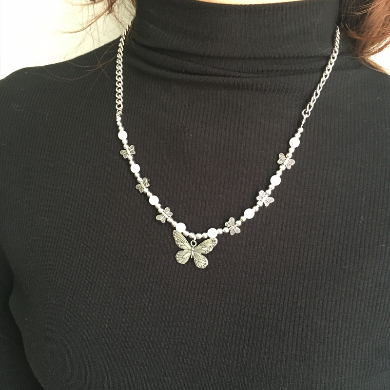 Gothic Butterfly Pendant Neckl - Men Accessories Aesthetic recension och pris