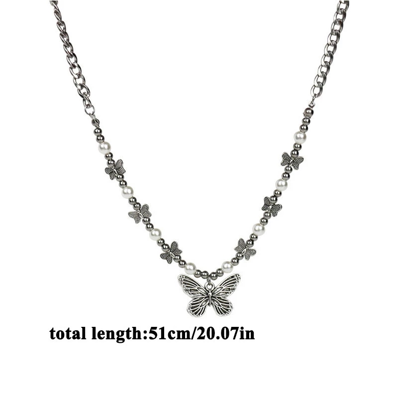 Gothic Butterfly Pendant Neckl - Men Accessories Aesthetic recension och pris