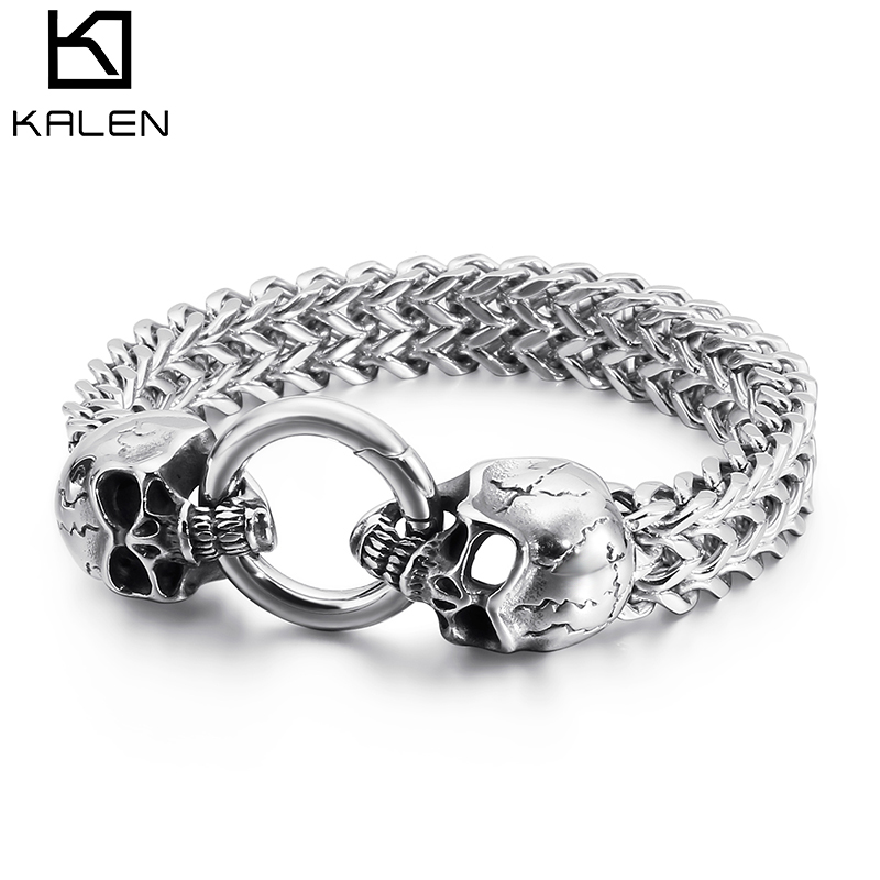 KALEN Punk Stainless Steel Sku - Men Accessories Ring And Bracelet recension och pris