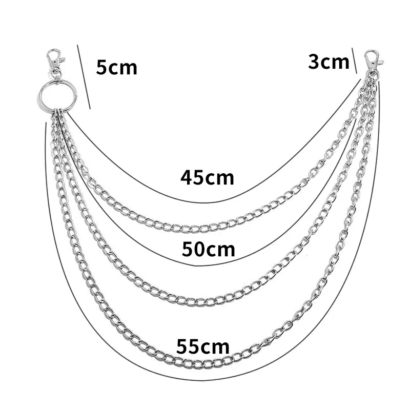Layer Metal Belt Chain Punk Ho - Men'S Accessories Wallet recension och pris