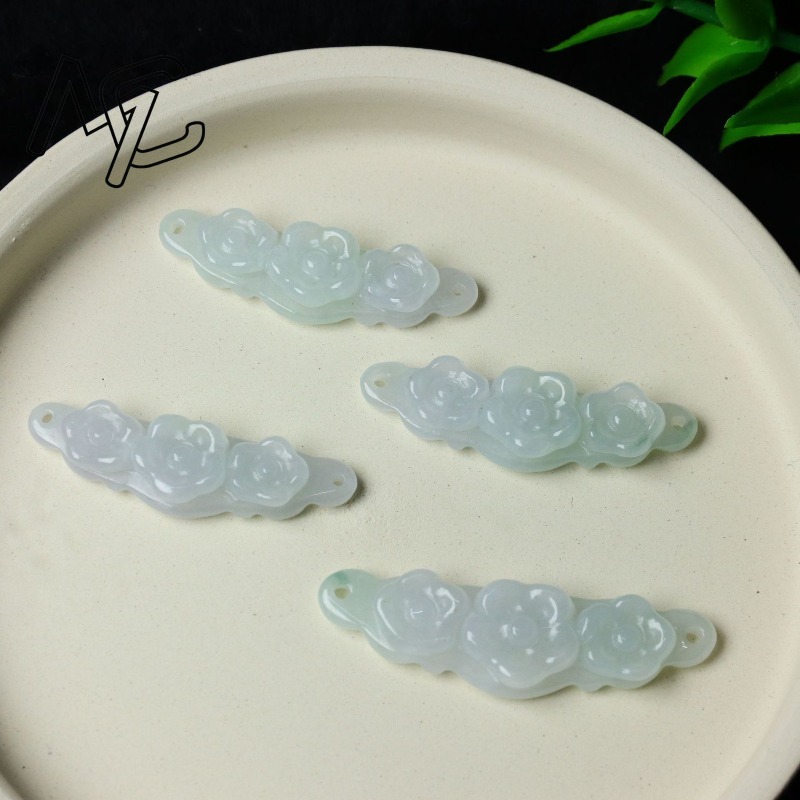 1pc Natural Jadeite Emerald Fl - Men Accessories Hand recension och pris