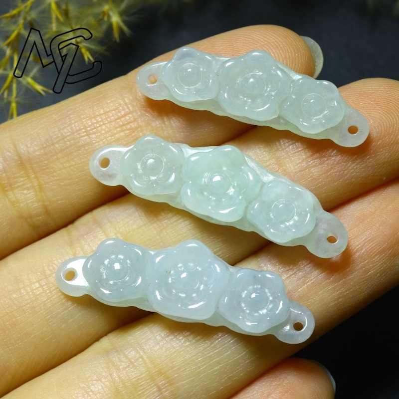 1pc Natural Jadeite Emerald Fl - Men Accessories Hand recension och pris