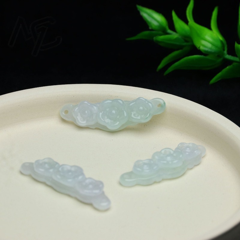 1pc Natural Jadeite Emerald Fl - Men Accessories Hand recension och pris