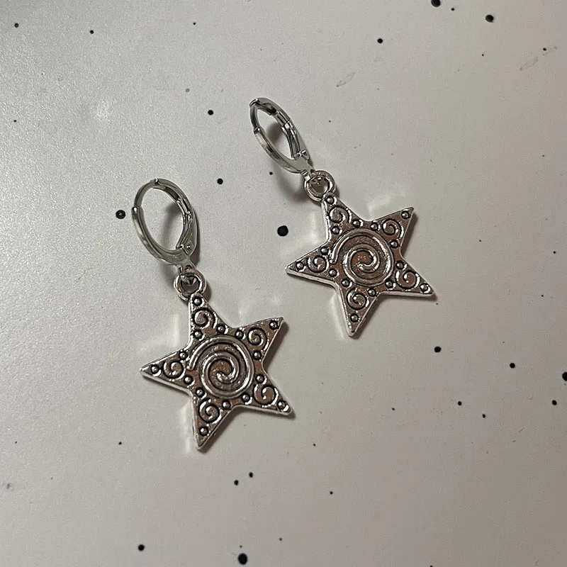 Vintage Goth Silver Color Spir - Men Accessories Aesthetic recension och pris