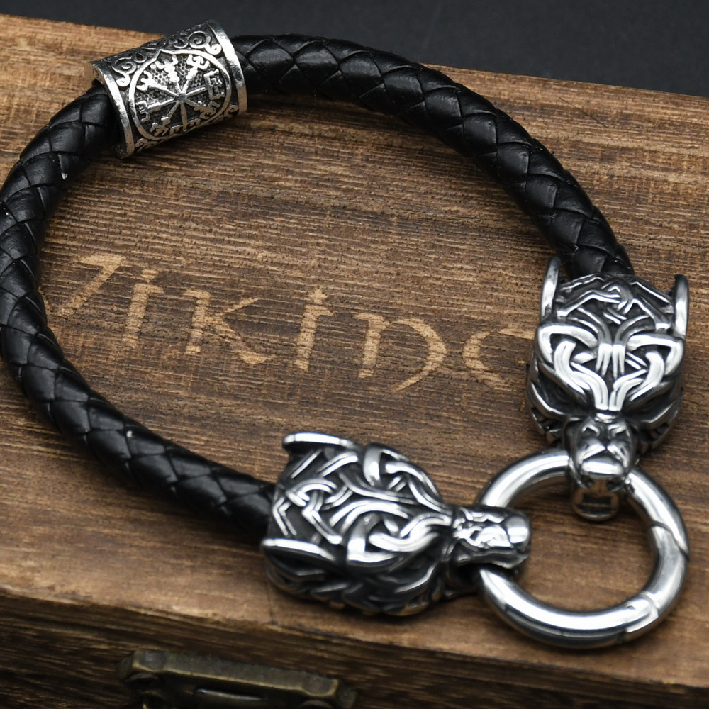 Stainless Steel Wolf Head Brac - Men Accessories Ring And Bracelet recension och pris