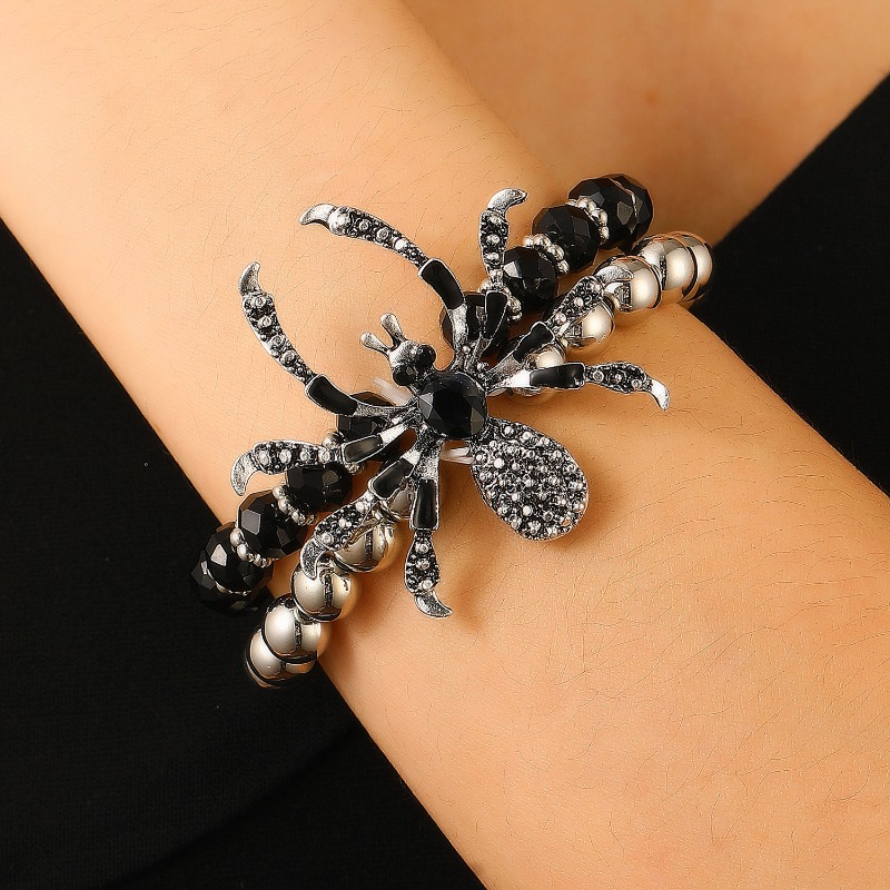 Gothic Spider Beads Bracelet R - Men Accessories Ring And Bracelet recension och pris