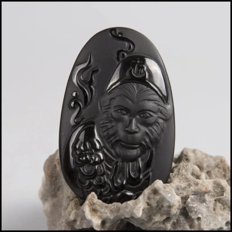 Natural Obsidian Sun WuKong Pe - Men Accessories Hand recension och pris