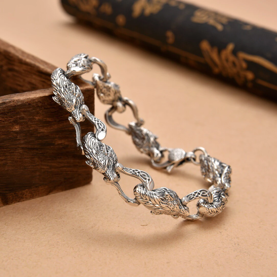 New Wolf Head Connected Bracel - Men Accessories Ring And Bracelet recension och pris