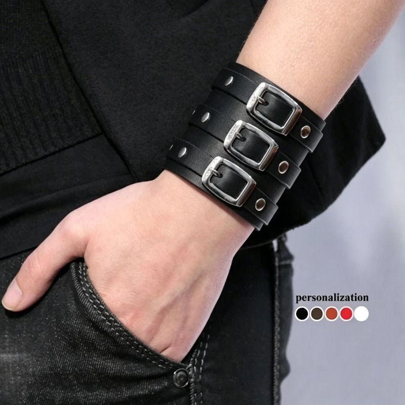 Leather Arm Band for Men, Meta - Men Accessories Ring And Bracelet recension och pris