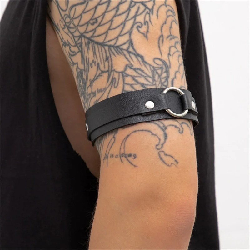 Leather Arm Band for Men, Meta - Men Accessories Ring And Bracelet recension och pris
