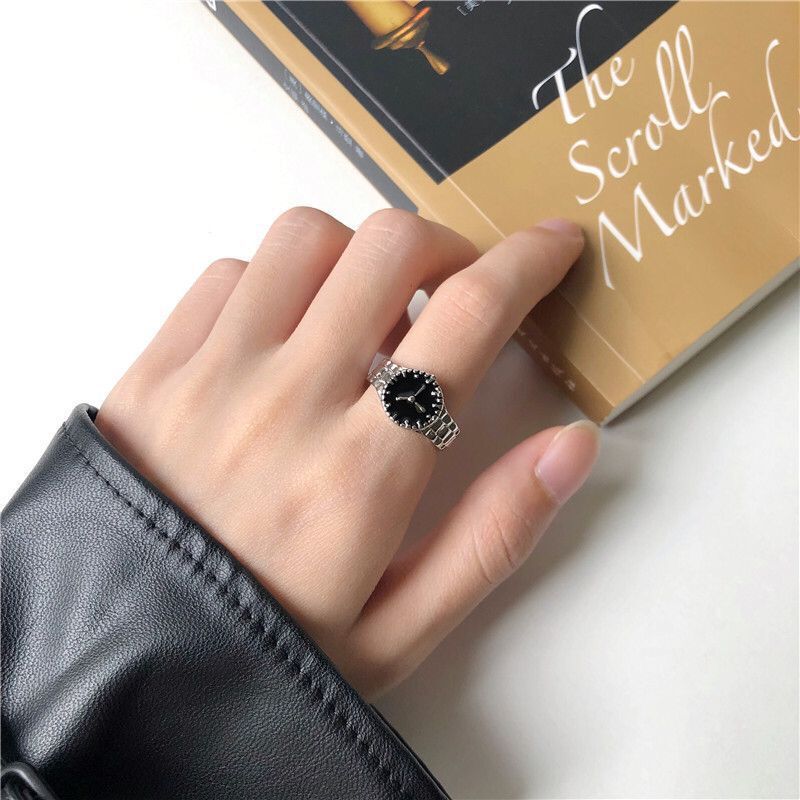 Black Wrist Watch Design Ring  - Men Accessories Aesthetic recension och pris