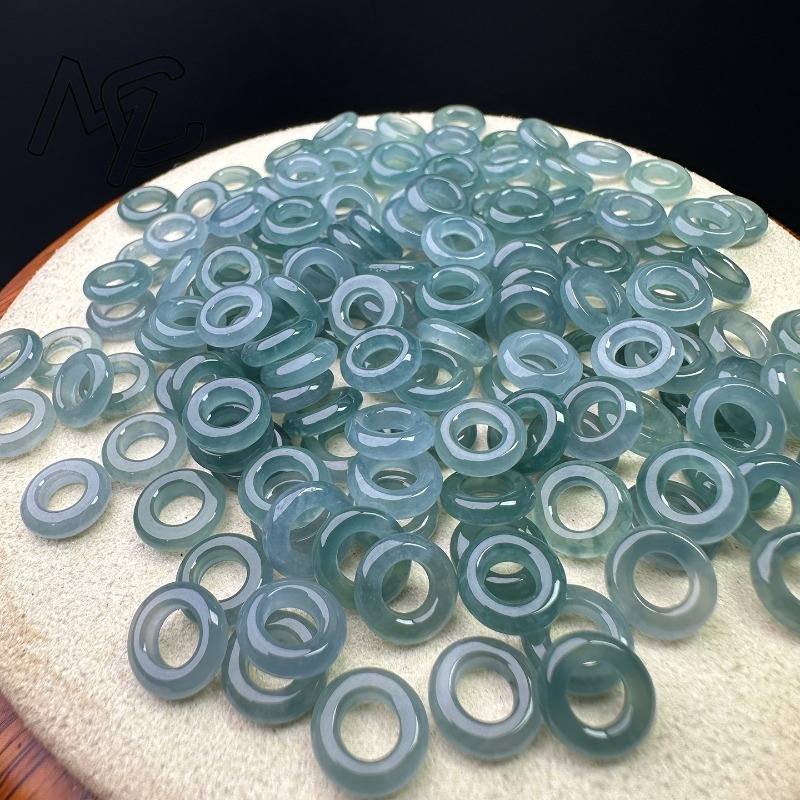 10pcs A Green Jade Blue Water  - Men Accessories Ring And Bracelet recension och pris