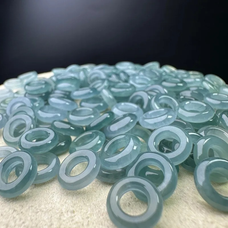 10pcs A Green Jade Blue Water  - Men Accessories Ring And Bracelet recension och pris
