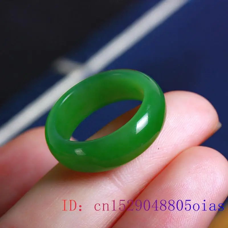 Natural Green Hetian Jade Ring - Men Accessories Hand recension och pris