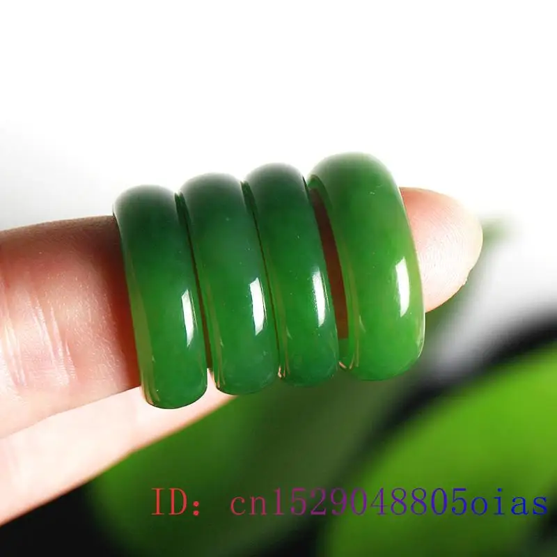 Natural Green Hetian Jade Ring - Men Accessories Hand recension och pris