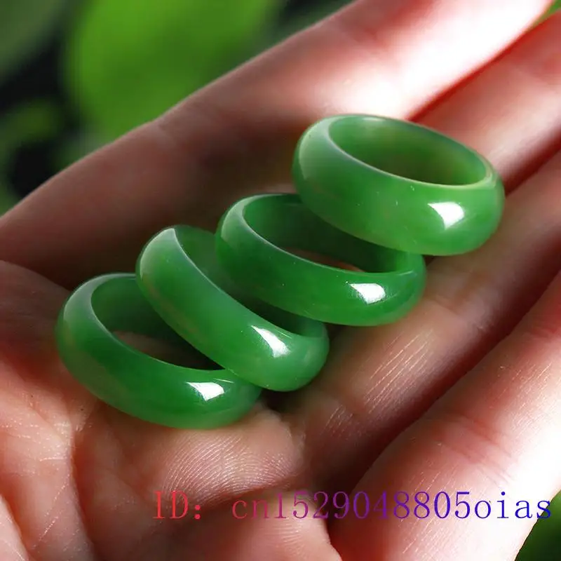 Natural Green Hetian Jade Ring - Men Accessories Hand recension och pris